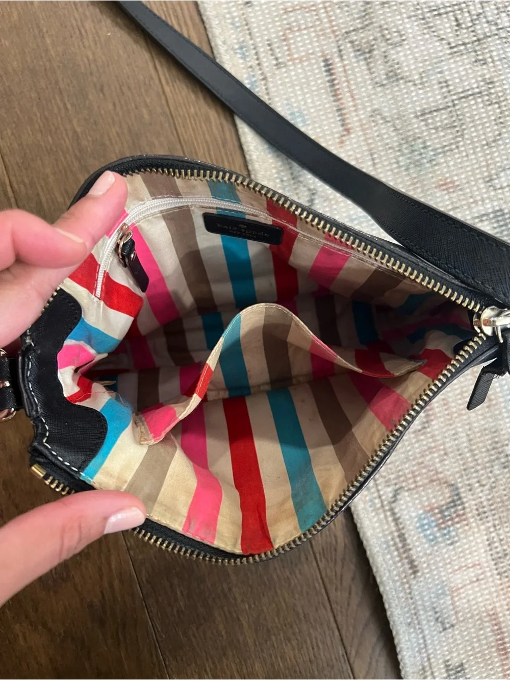 kate spade Black Leather Crossbody